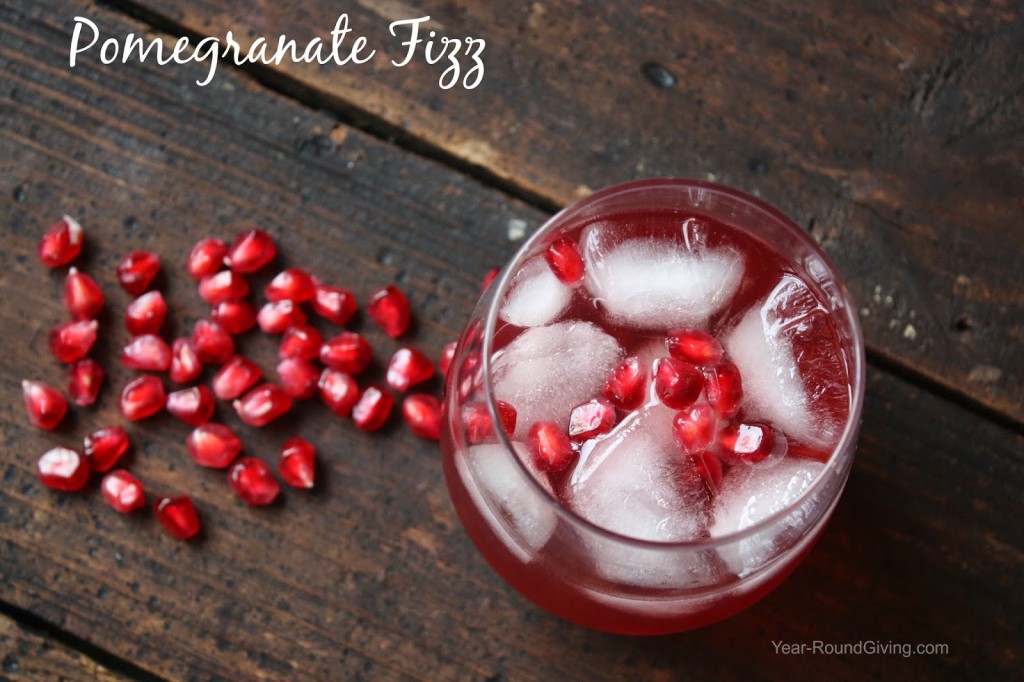 Pomegranate Fizz - Holiday Bar Menu Round Up