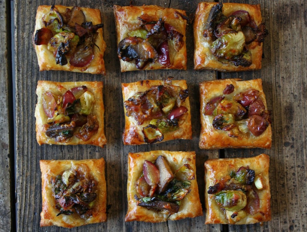 Red Grape and Brussels Sprout Tart