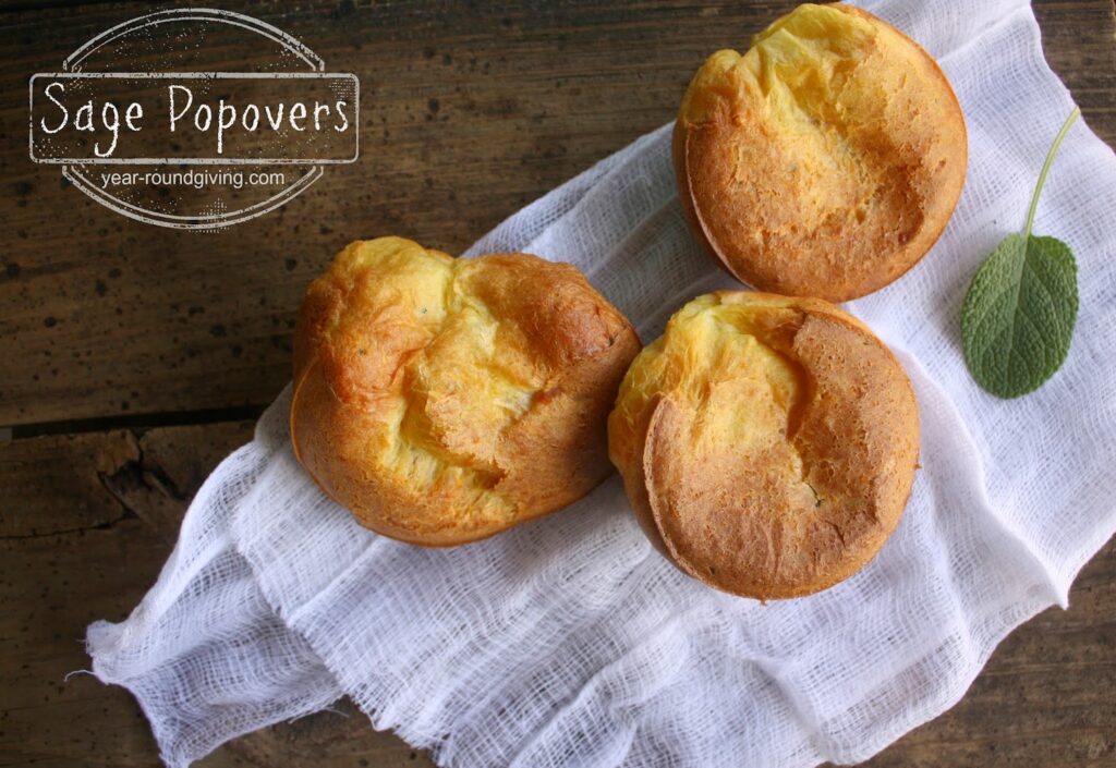Simple Popovers - Add fresh sage for extra flavor