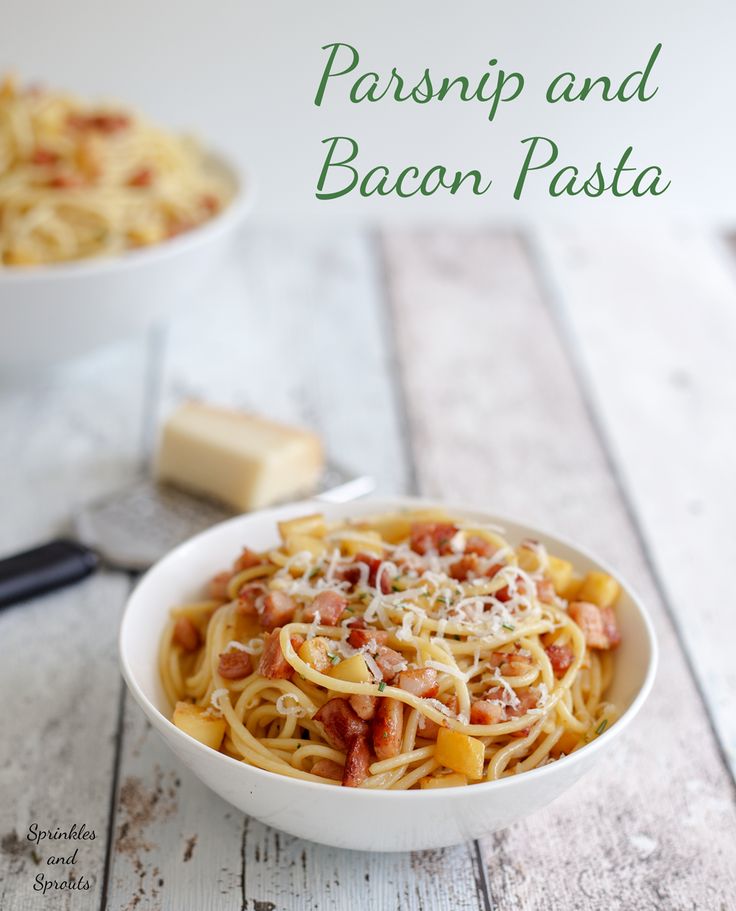 Parsnip & Bacon Pasta plus 60+ Parsnip Recipes