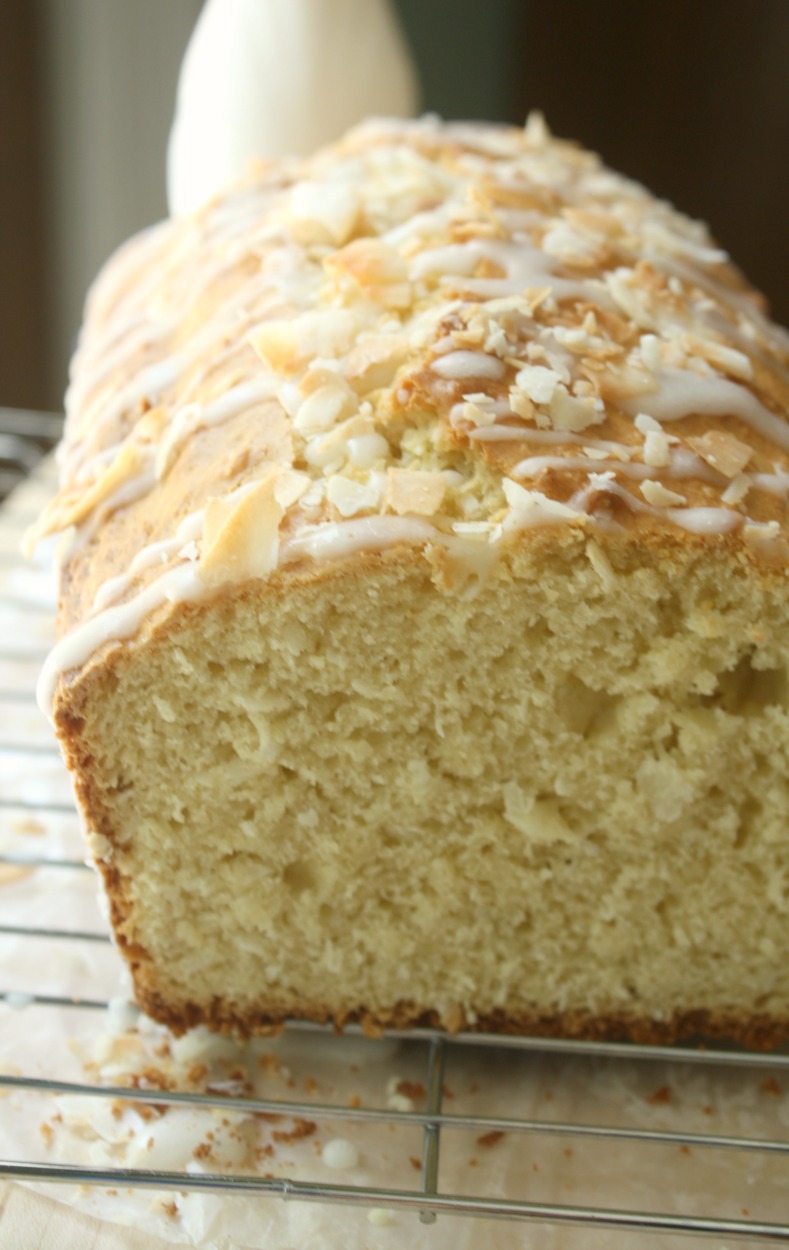 Coconut Almond Tea Cake. Serve with morning coffee or afternoon tea. A flavorful and sweet coconut bread.