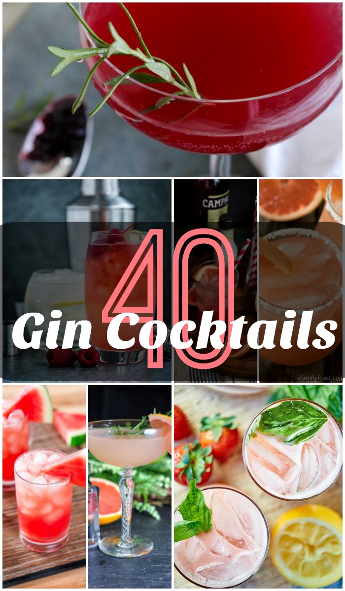 A collection of 40 Gin Cocktail Recipes. 
