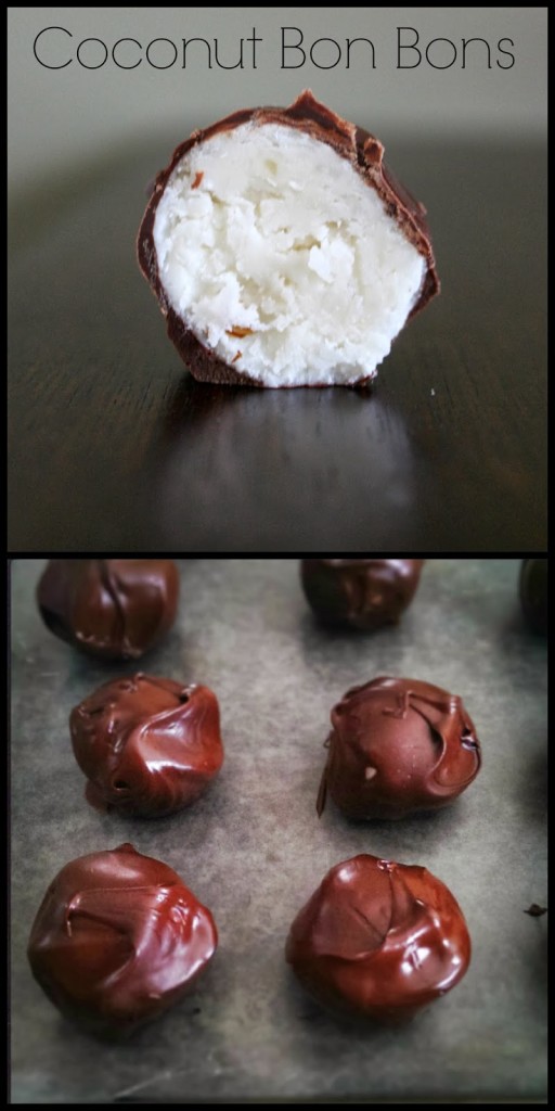 This Coconut Bon Bons Recipe is perfect for the holidays. Candied creamy coconut with bits of walnuts rolled into a ball then dipped in chocolate.