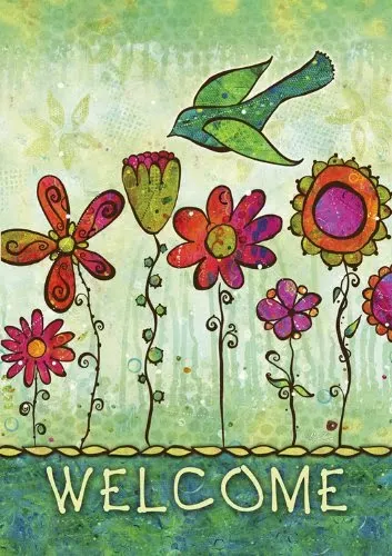 Groovy Blooms Garden Flag