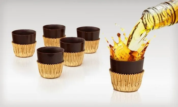 Unique gifts for the chocolate lover. Chocolate shot glasses. 