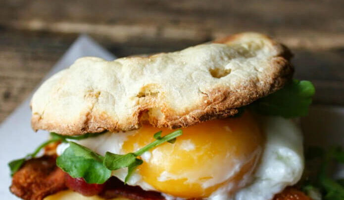 Bacon, Egg and Smoked Gouda Breakfast Sandwich