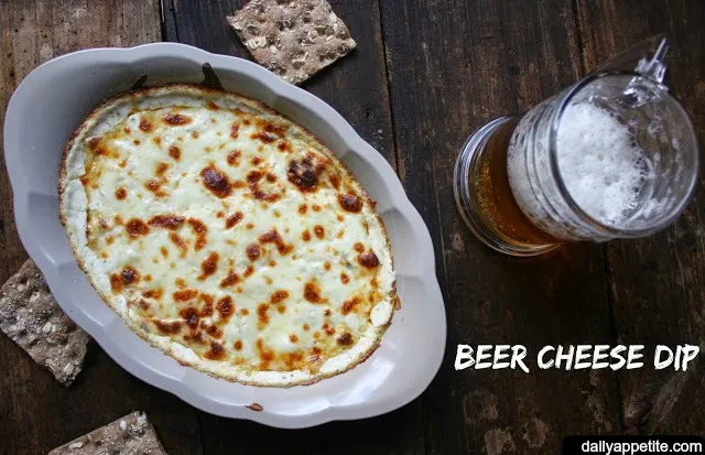 Beer Cheese Dip. A blend of 3 cheeses, garlic, Dijon mustard and of course beer. 