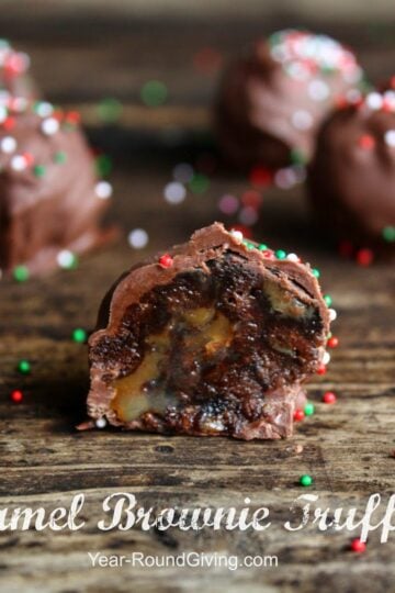 Caramel Brownie Truffles 4
