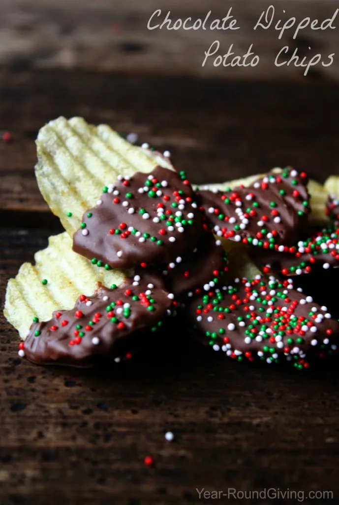 chocolate dipped potato chips