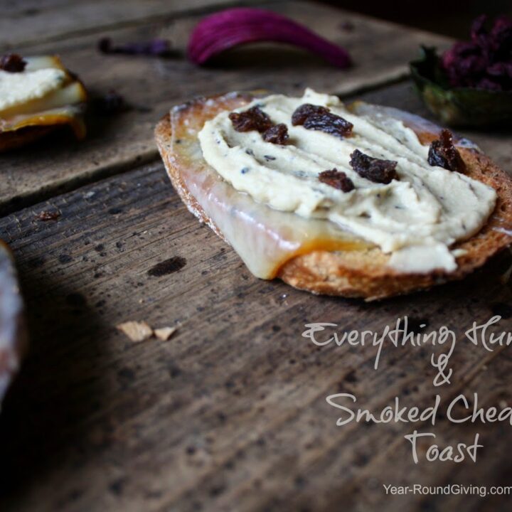 Everything Hummus with Smoked Cheddar Toast