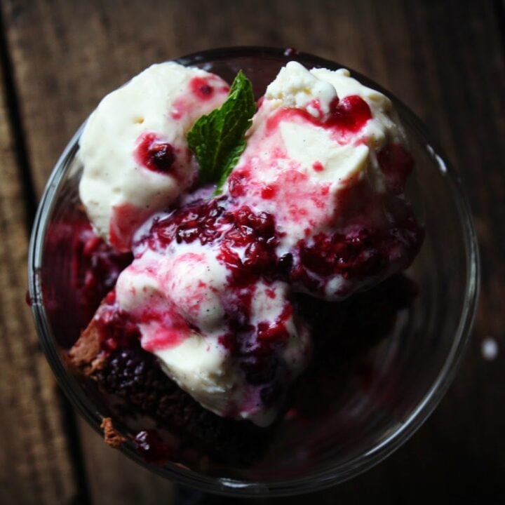 Chocolate Blackberry Sundae
