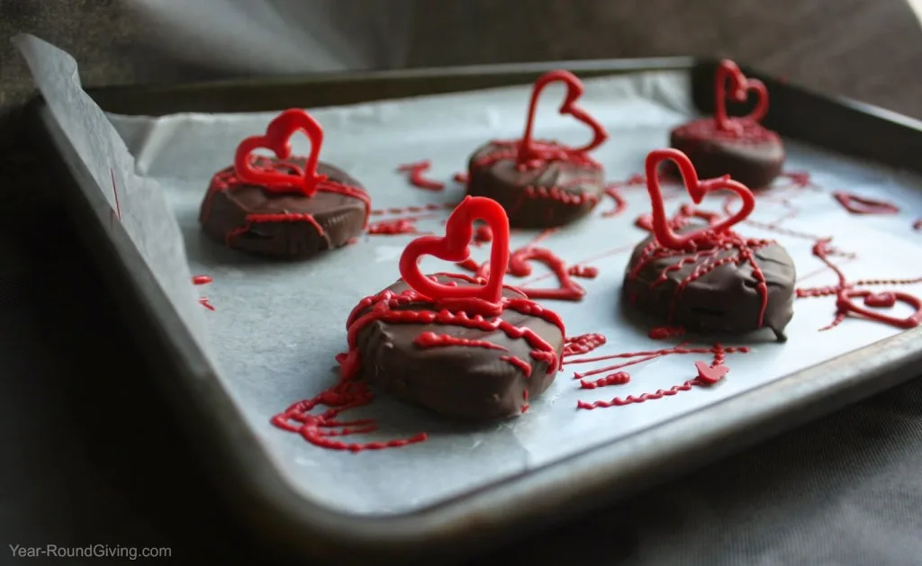 Chocolate Covered Candy Heart OREOs