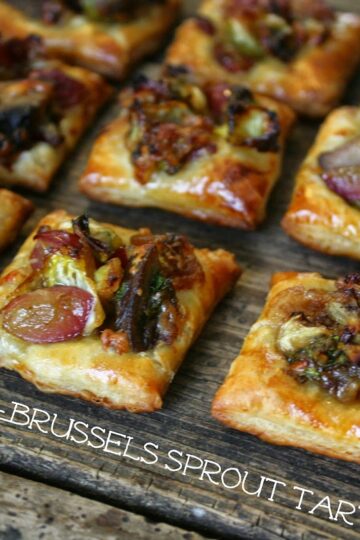 Roasted Grape & Brussels Sprout Puff Pastry Tart 10