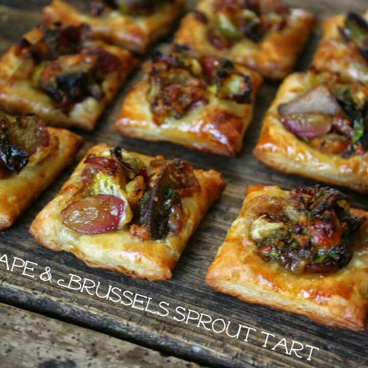 Red Grape & Brussels Sprout Tart