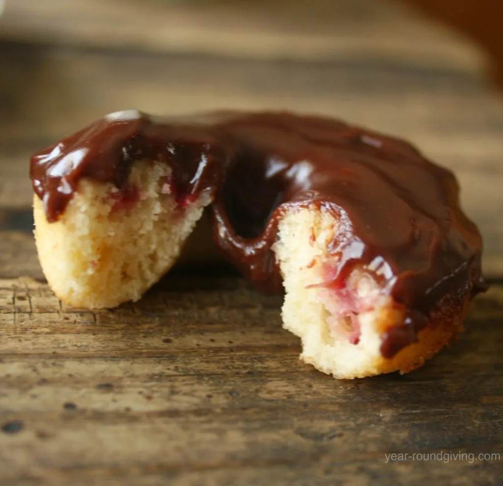 Chocolate Frosted Strawberry Donut