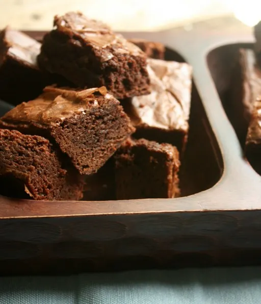 Chocolate White Russian with a Brownie Garnish