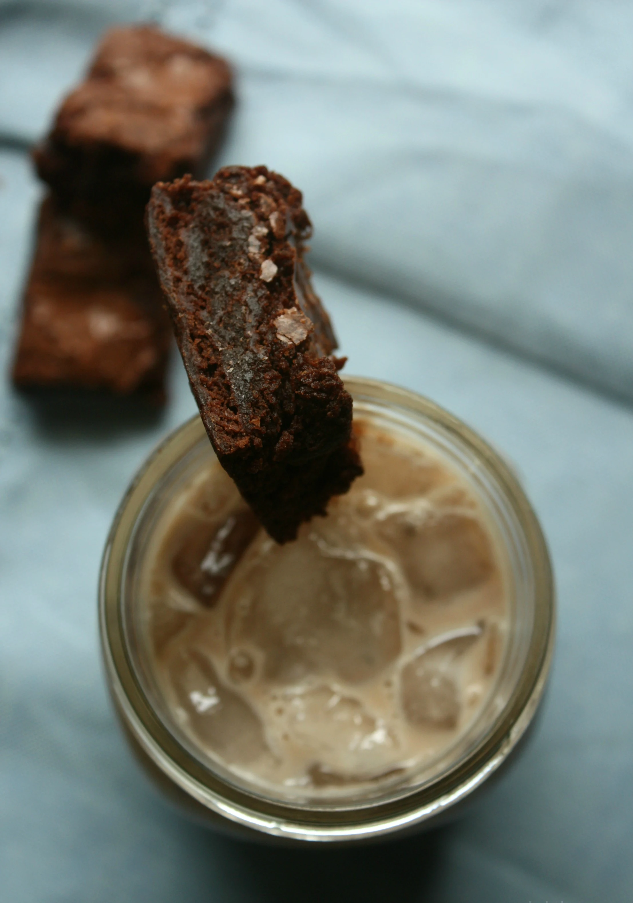 Chocolate White Russian with Brownie Garnish. This Chocolate White Russian takes the classic White Russian and adds chocolate syrup and a brownie garnish to make the ultimate dessert cocktail.