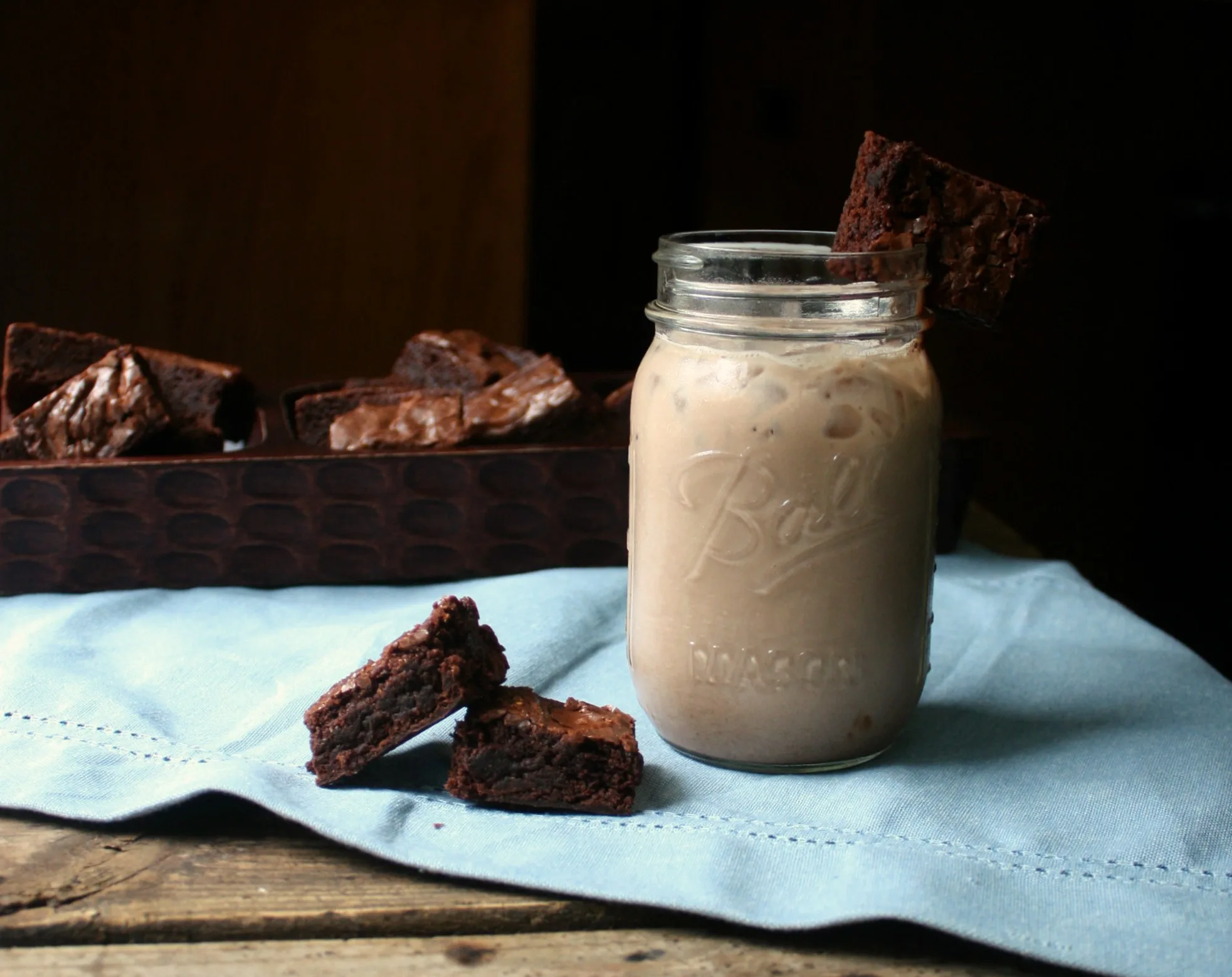 Chocolate White Russian with Brownie Garnish. This Chocolate White Russian takes the classic White Russian and adds chocolate syrup and a brownie garnish to make the ultimate dessert cocktail.