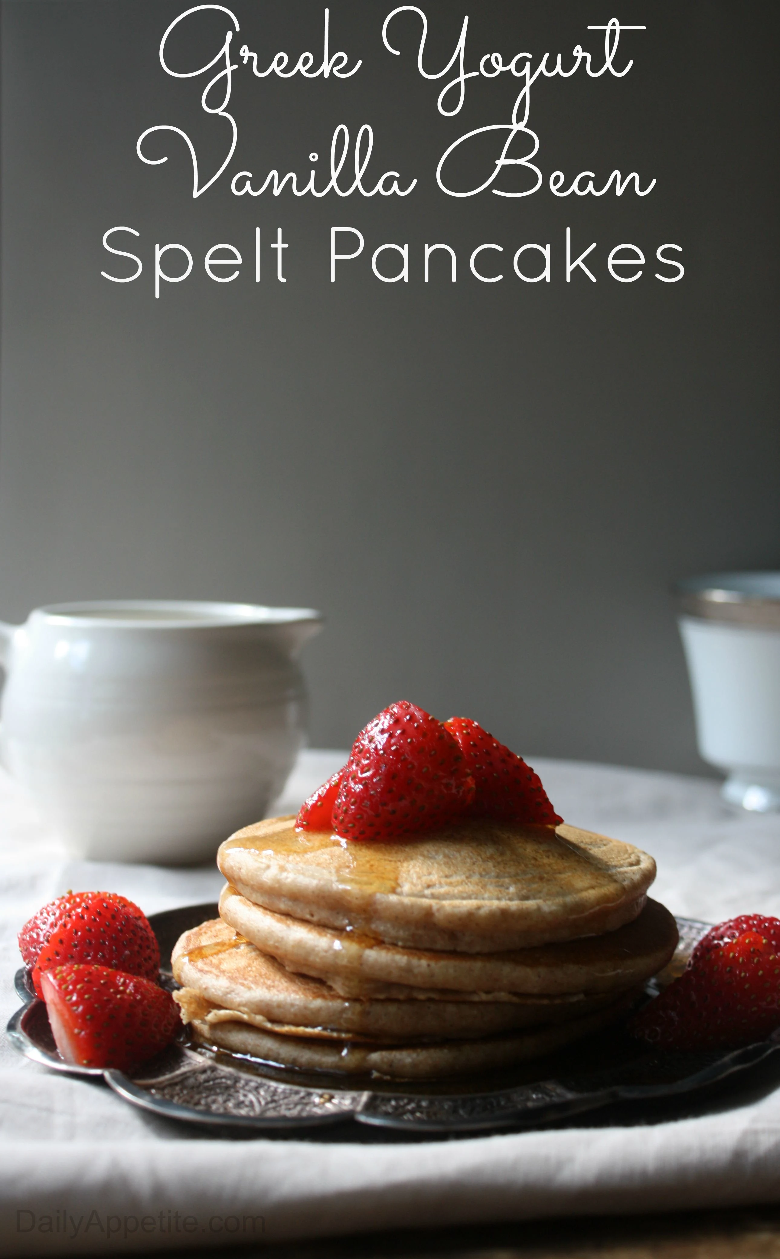 Greek Yogurt Vanilla Bean Spelt Pancakes