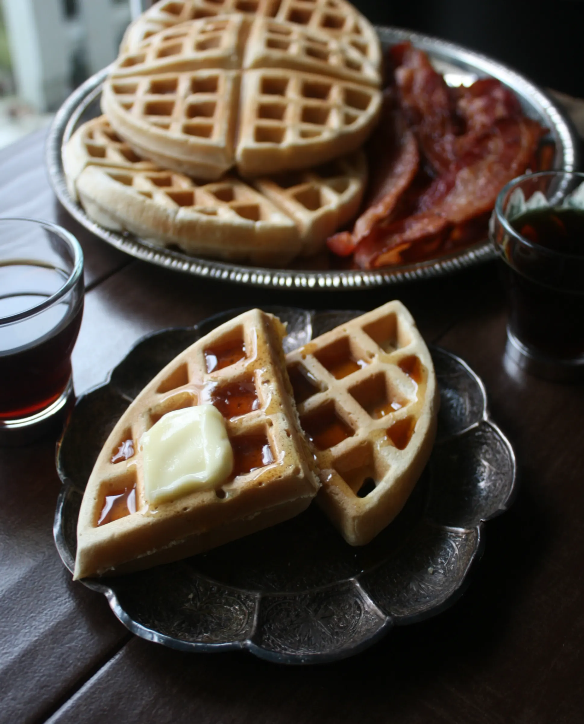 This is our family's fluffy and delicious waffles from scratch recipe.