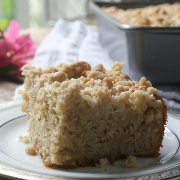 Banana Bread Coffee Cake. Your favorite banana bread made coffee cake style for a delicious morning treat.