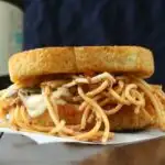 Grilled Mozzarella and Spaghetti Sandwich 1