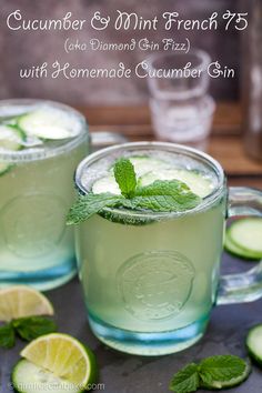 Cucumber Mint French 75 plus 50 more Gin Cocktails you will LOVE!