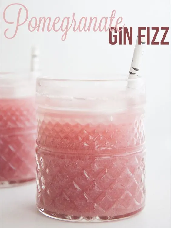 Pomegranate Gin Fizz plus 40 more Gin Cocktail Recipes that are must make! 