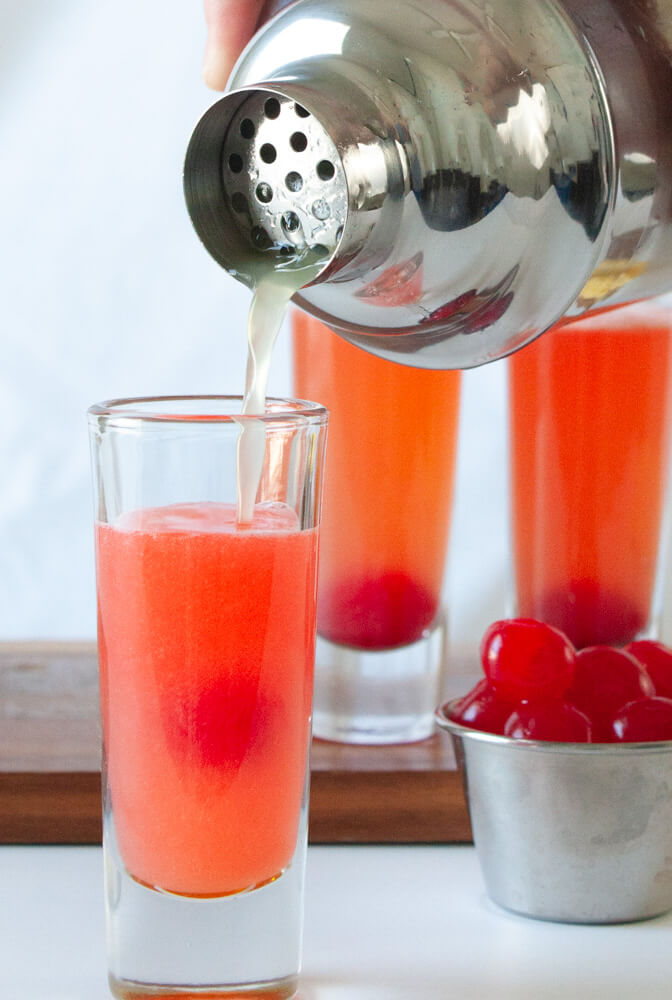 Pineapple Upside Down Cake Shot