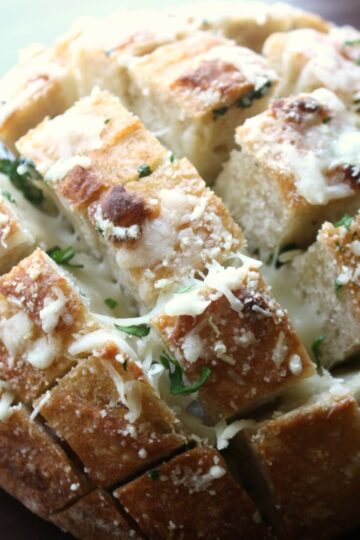Cheesy Garlic Pull Apart Bread 8