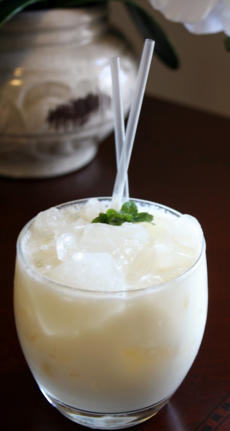 How to make the best RumChata cocktail the Pineapple Coconut RumChata Cocktail. Add all the ingredients, shake then strain over crushed ice. 