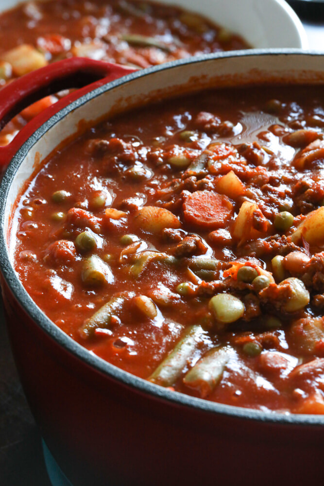 Vegetable Beef Soup with Ground Beef