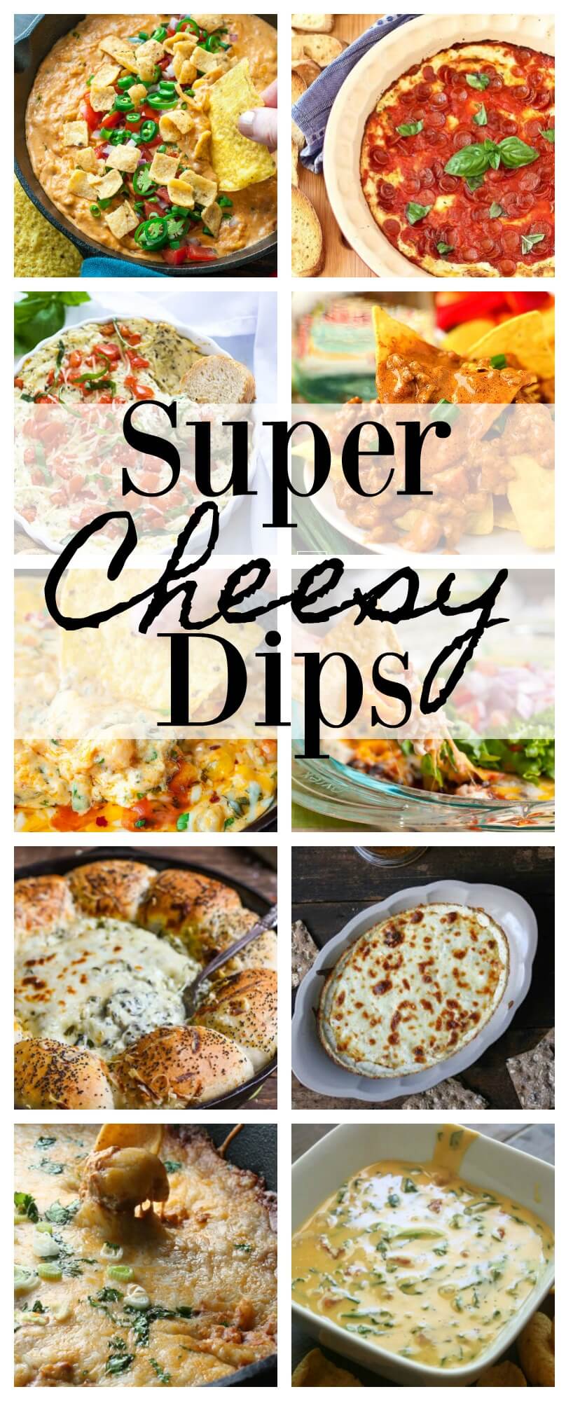 This collection of Super Cheesy Dips is your go-to when it comes to parties, tailgating, or just to self indulge on cheese, glorious melted bubbly cheese! 