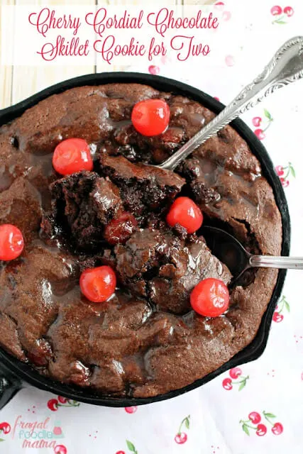 Cherry Cordial Chocolate Skillet Cookie + 20 Chocolate Cookie Recipes