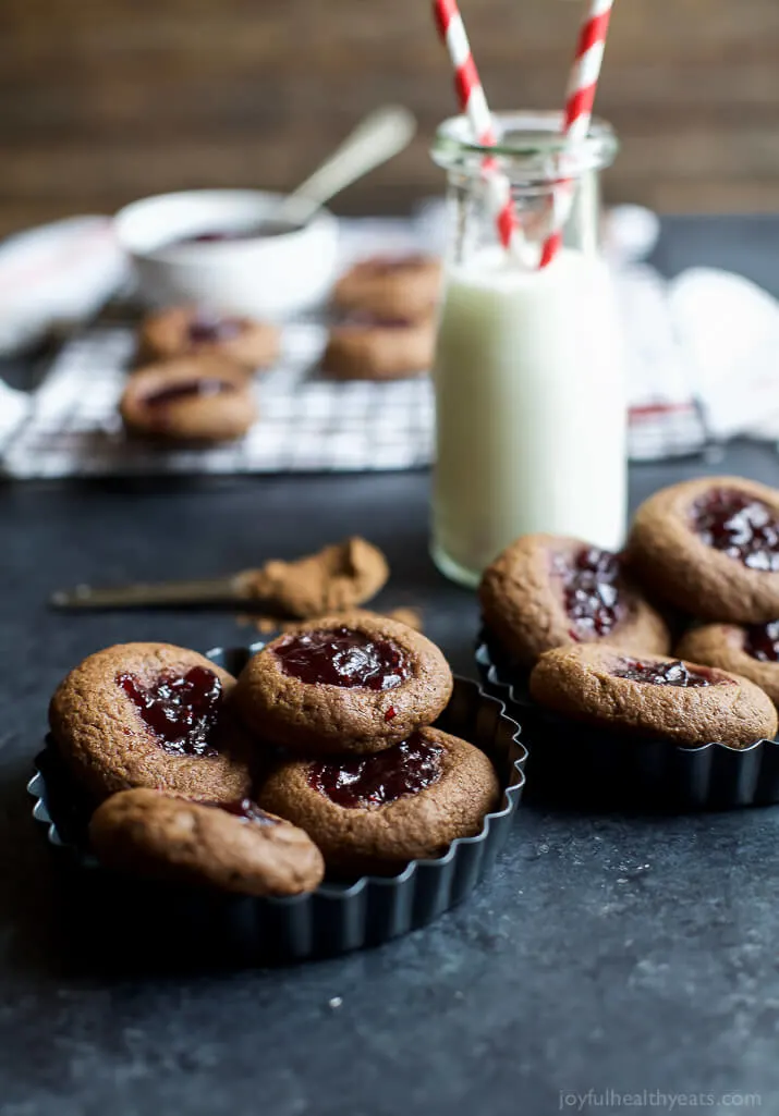 Chocolate Raspberry Thumbprint Cookies + 20 Recipes for Chocolate Cookies
