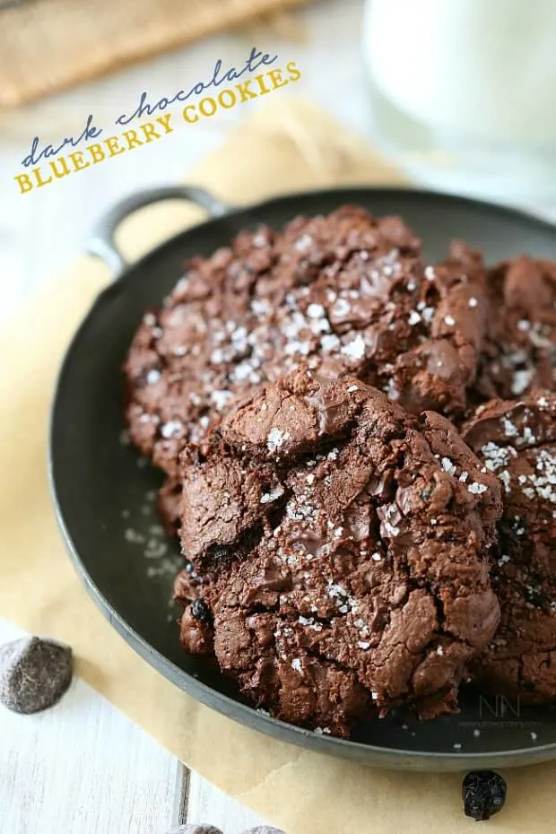 Dark Chocolate Blueberry Cookies + 20 Chocolate Cookie Recipes