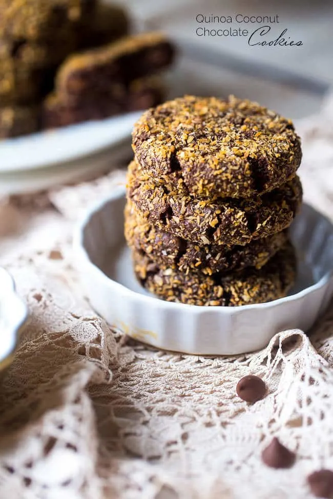 Gluten Free Chocolate Coconut Quinoa Cookies + 20 Chocolate Cookie Recipes