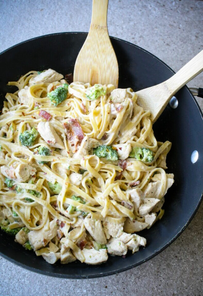 Chicken Bacon Alfredo with Broccoli Daily Appetite