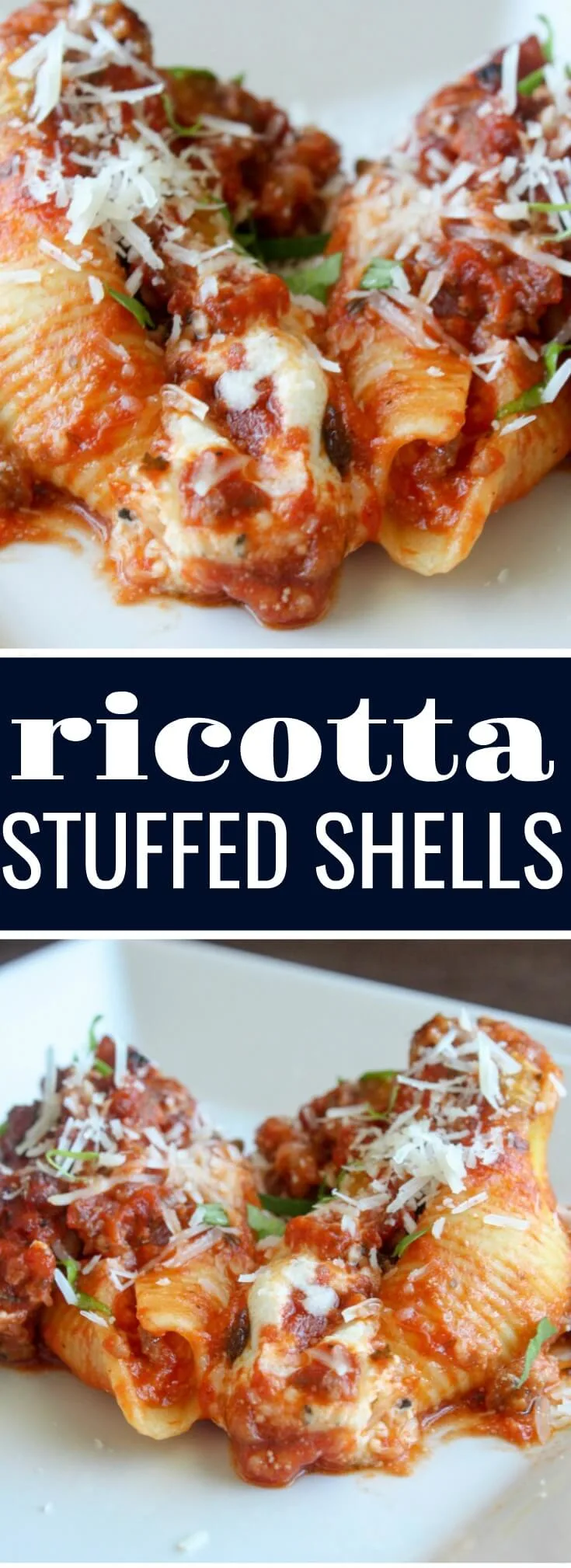 Ricotta Stuffed Shells. This ricotta cheese recipe is easy! 