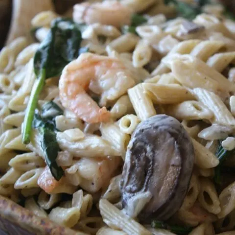 Creamy Shrimp Spinach Pasta