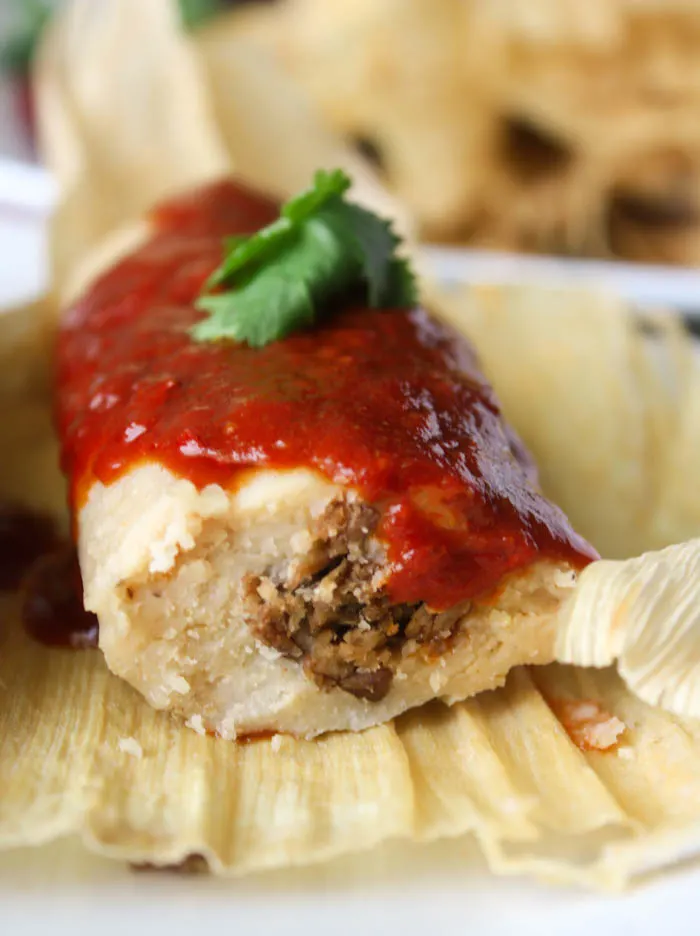 Instant Pot Tamales with Barbacoa Beef