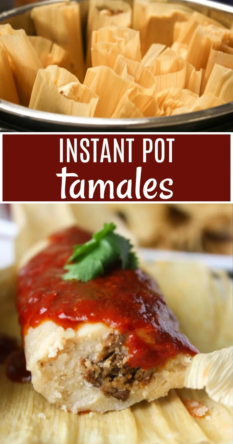 Instant Pot Tamales Recipe! Make Tamales in a couple of hours instead of a couple of days with this Pressure Cooker Tamale Recipe.