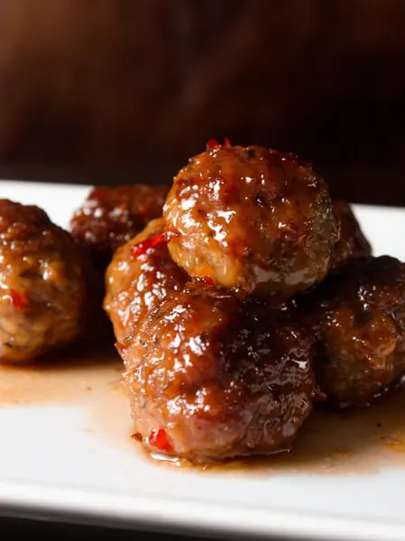 Crock Pot Meatballs with Grape Jelly and Chili Sauce