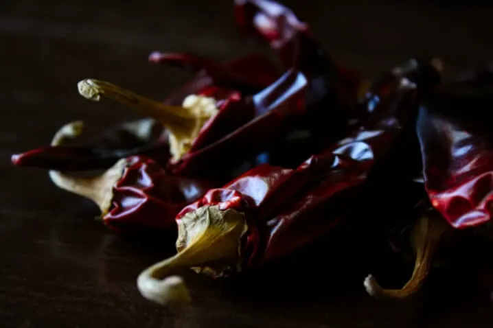 Dried Chili Peppers used to make Red Chili Sauce for Tamales