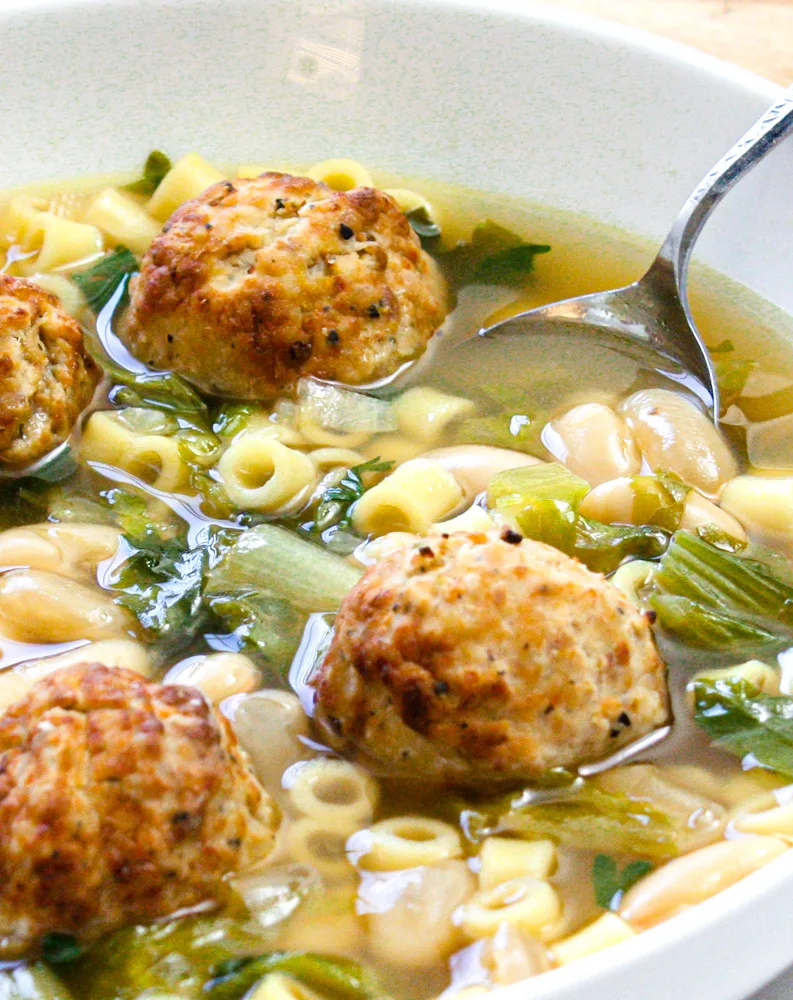Escarole and Bean Soup with Meatballs 1