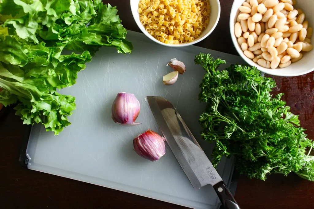 Ingredients for Escarole and Bean Soup