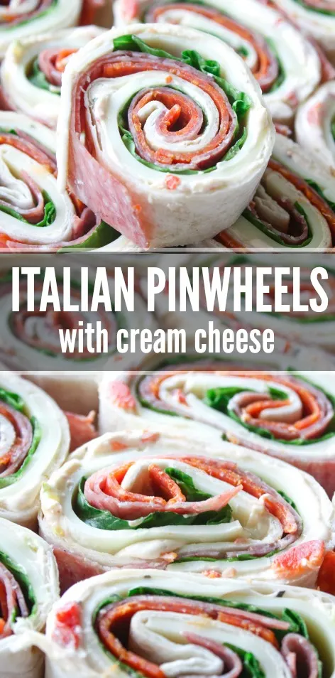 Italian Pinwheel Sandwiches with Cream Cheese