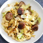 Cabbage and Noodles with Sausage