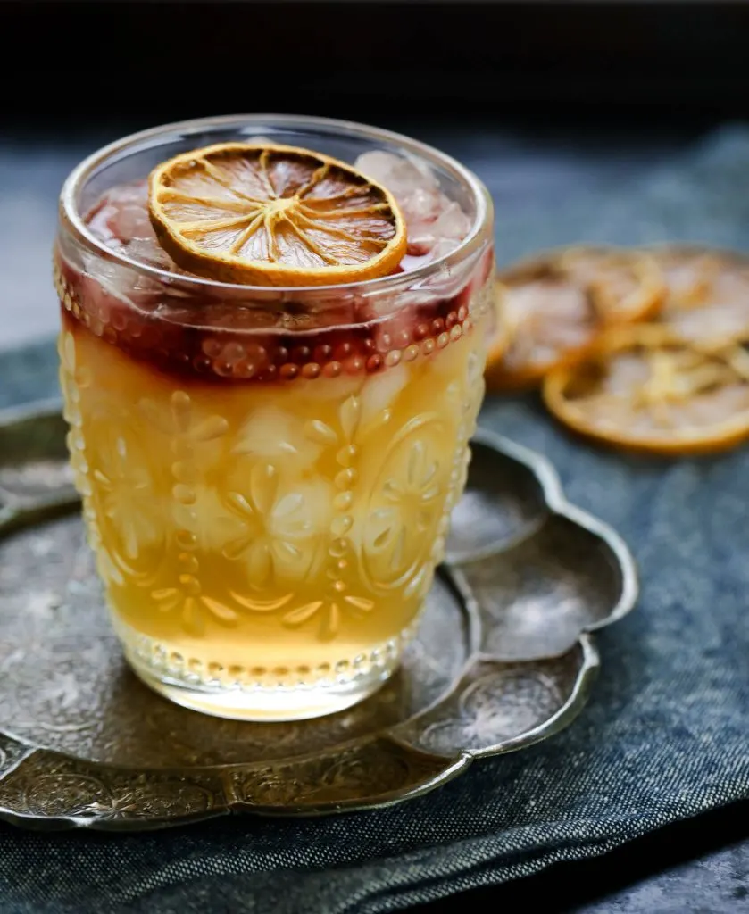New York Sour Variation with Spiced Pear