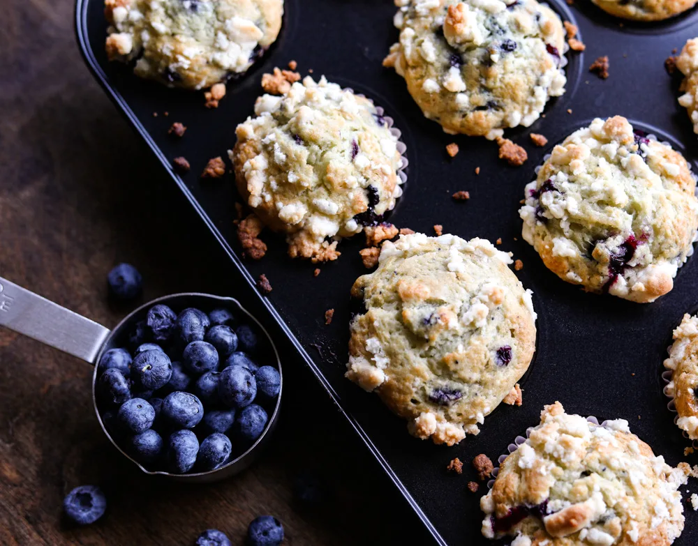 Use these Box Mix Muffin hacks to make the best box mix Blueberry Muffins with a Crumb Topping just like the bakery. Use these steps to make box muffin mix better